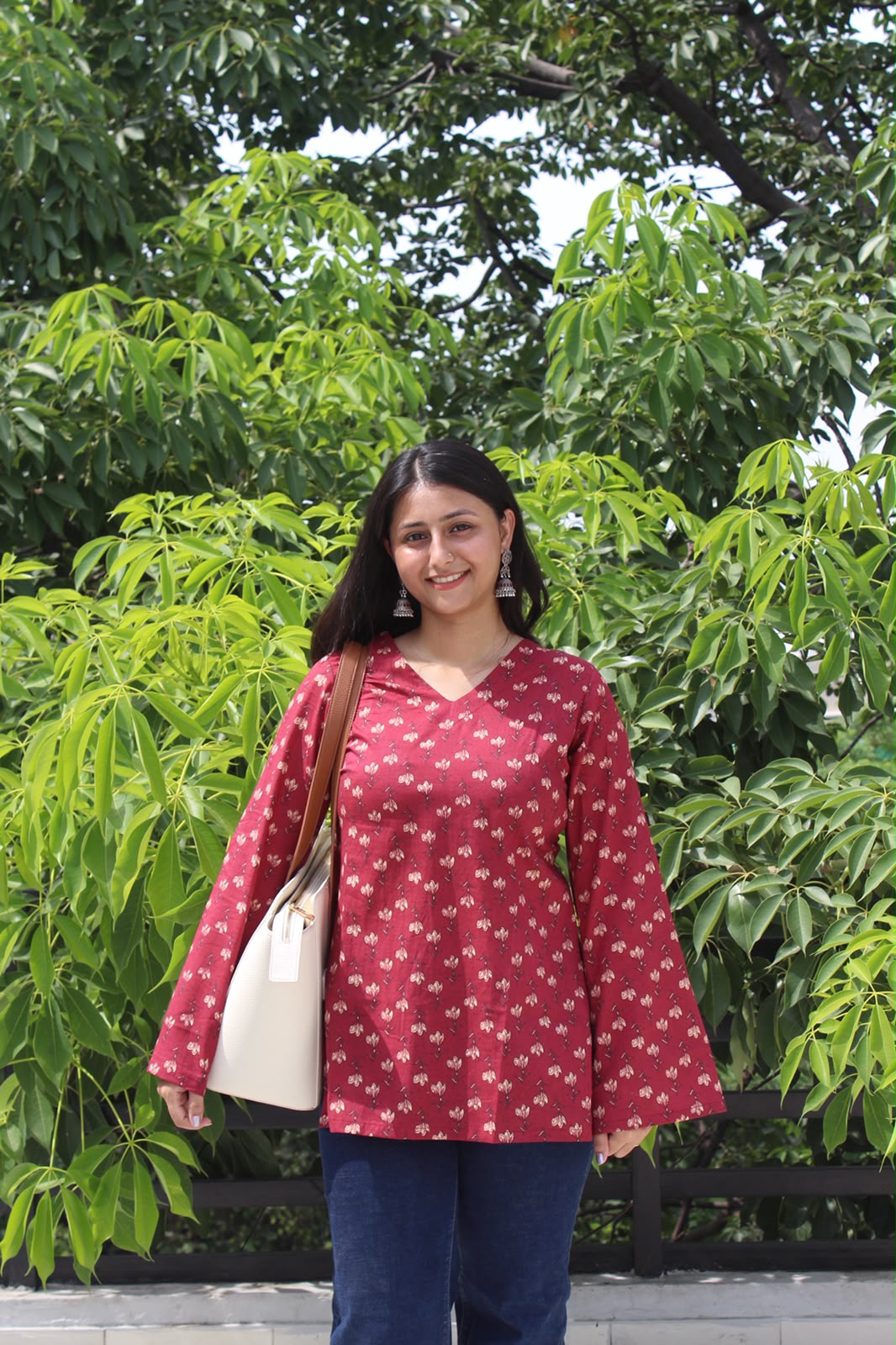 Muse Maroon Long Sleeve Kurti
